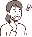 困っている高齢者のイラスト