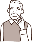 困っている高齢者のイラスト