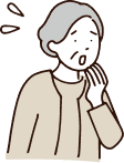 困っている高齢者のイラスト